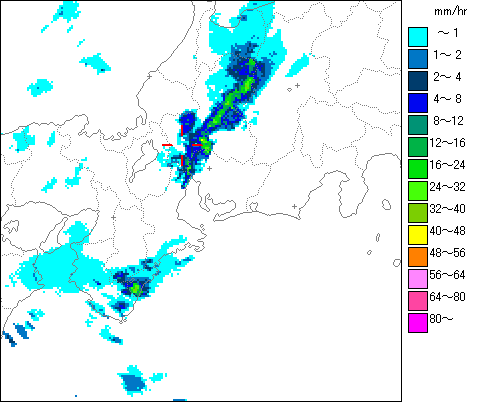 気象レーダー画像