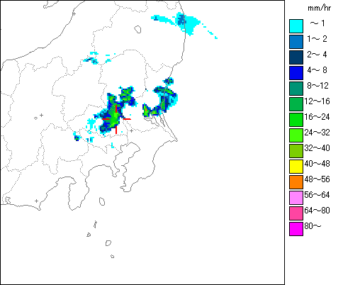 気象レーダー画像