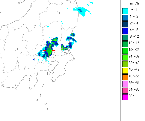 気象レーダー画像