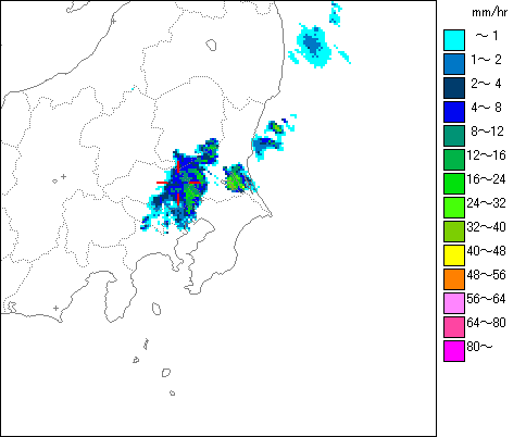 気象レーダー画像