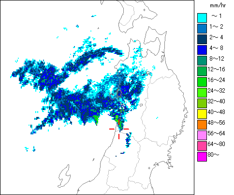 気象レーダー画像