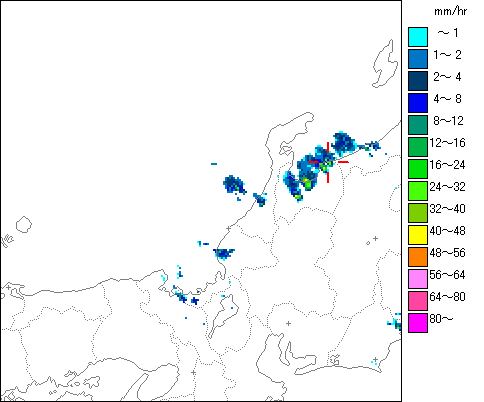 気象レーダー画像