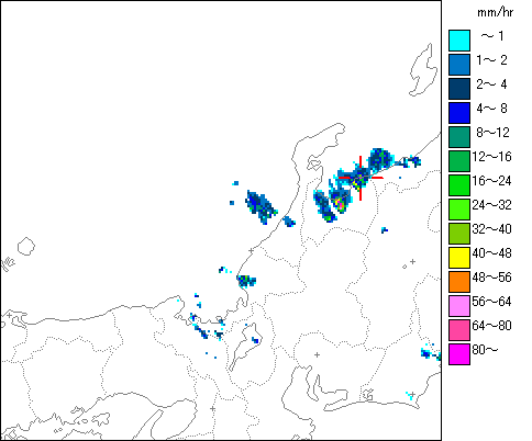 気象レーダー画像