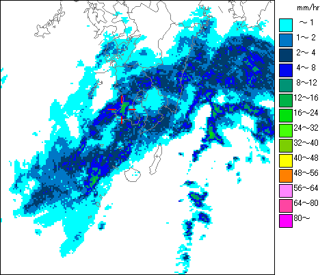 気象レーダー画像