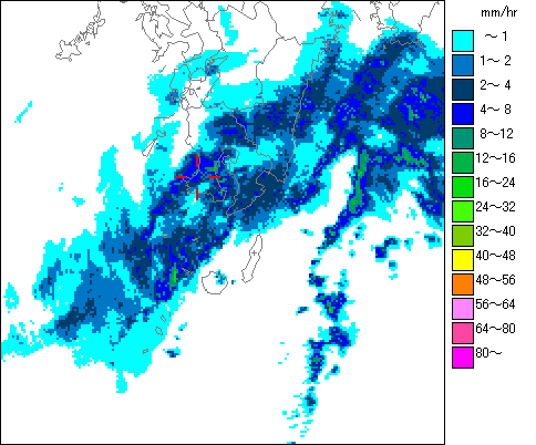 気象レーダー画像