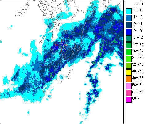 気象レーダー画像