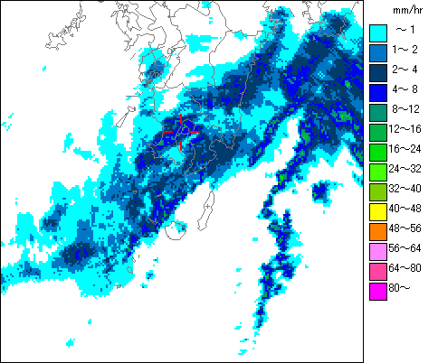 気象レーダー画像