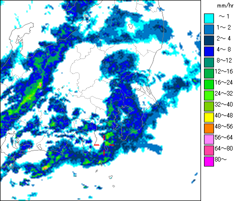 気象レーダー画像