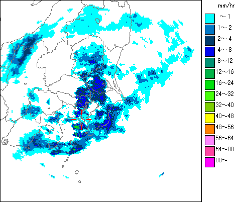 気象レーダー画像