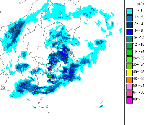 気象レーダー画像