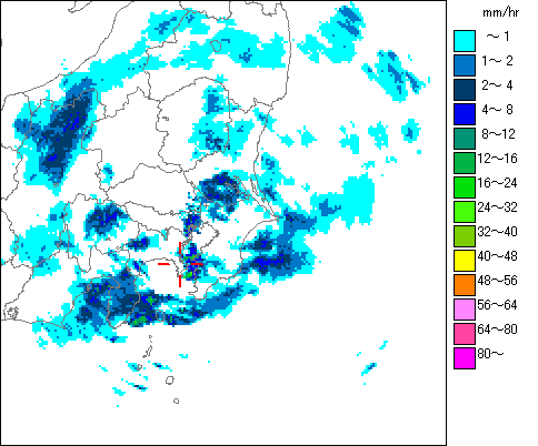 気象レーダー画像