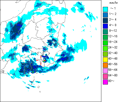 気象レーダー画像