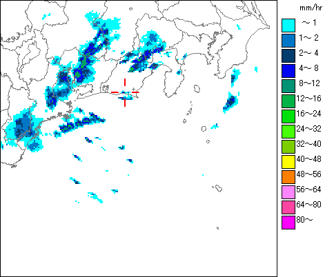 気象レーダー画像