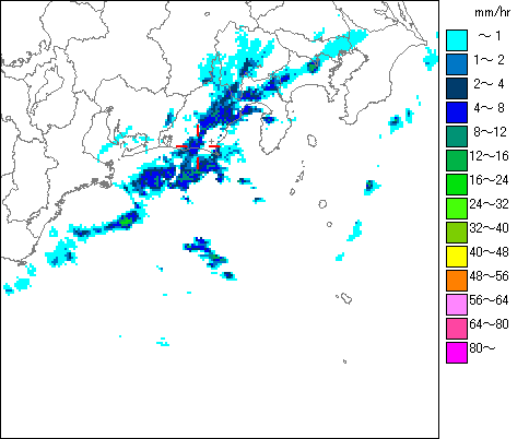 気象レーダー画像