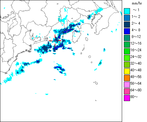 気象レーダー画像