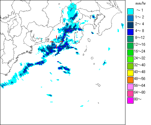 気象レーダー画像