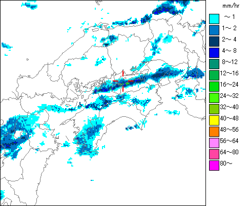 気象レーダー画像