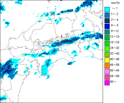 気象レーダー画像