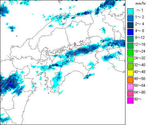 気象レーダー画像