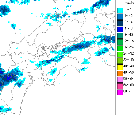 気象レーダー画像