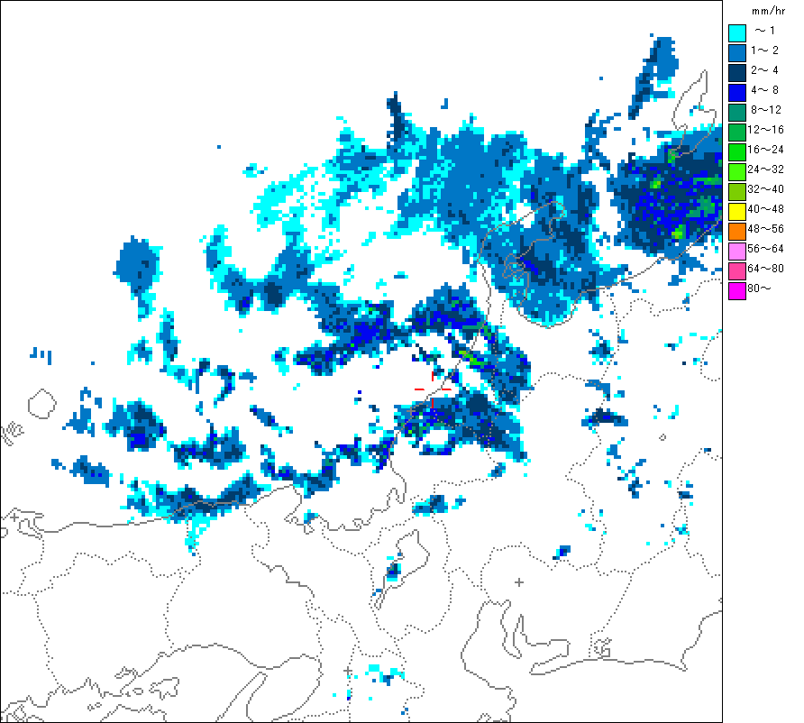 気象レーダー画像