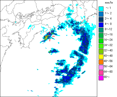 気象レーダー画像