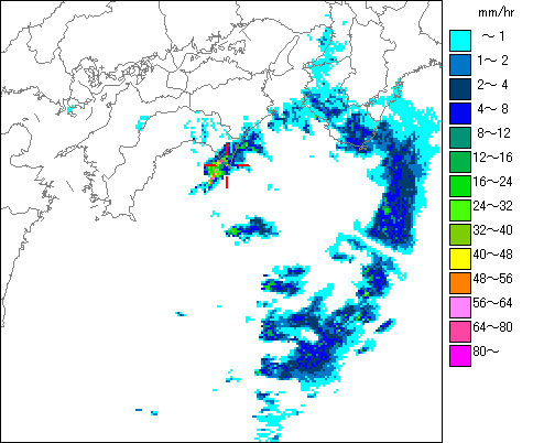 気象レーダー画像