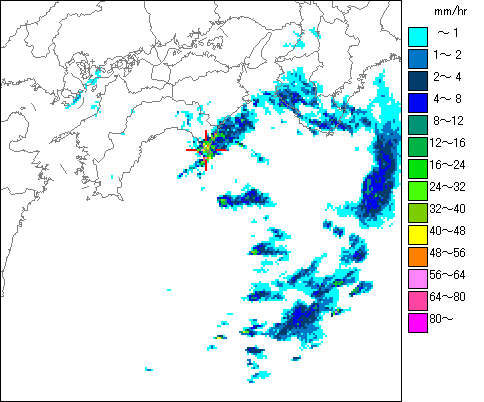 気象レーダー画像