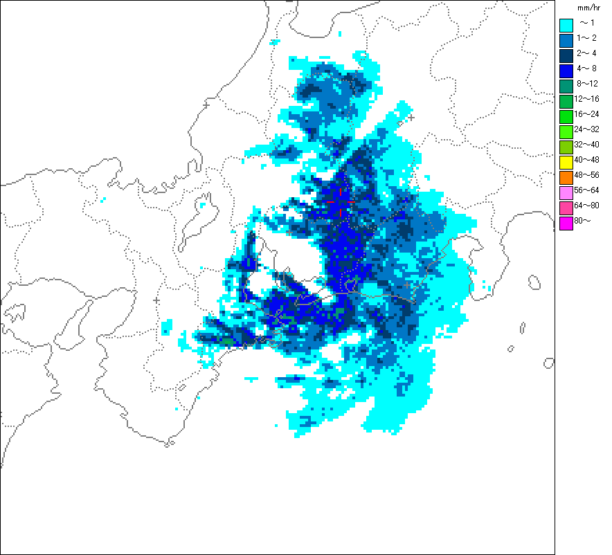 気象レーダー画像