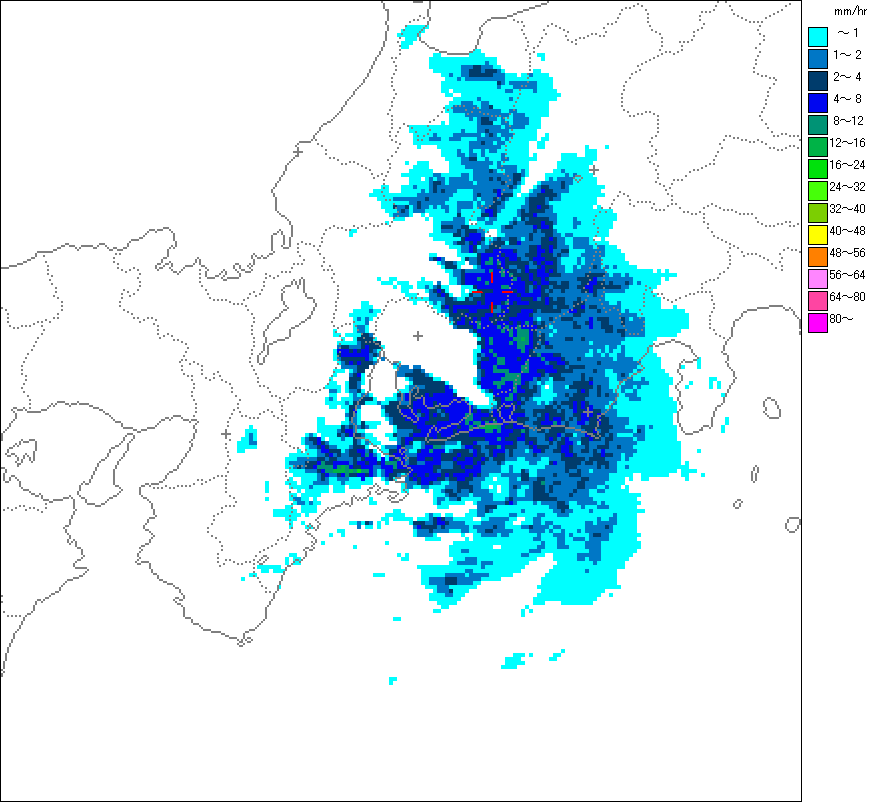 気象レーダー画像