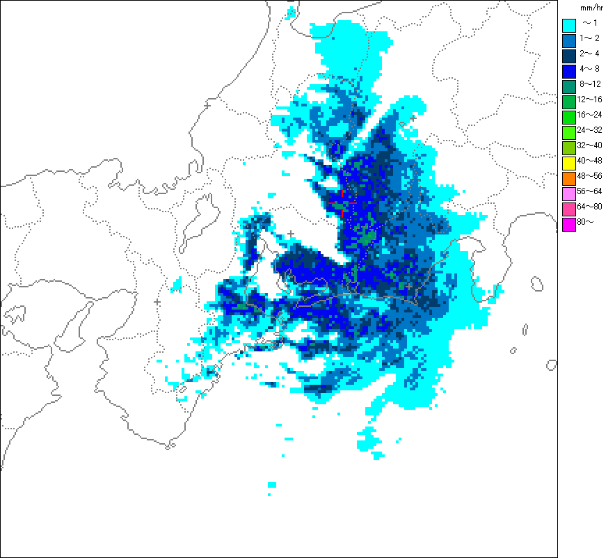 気象レーダー画像