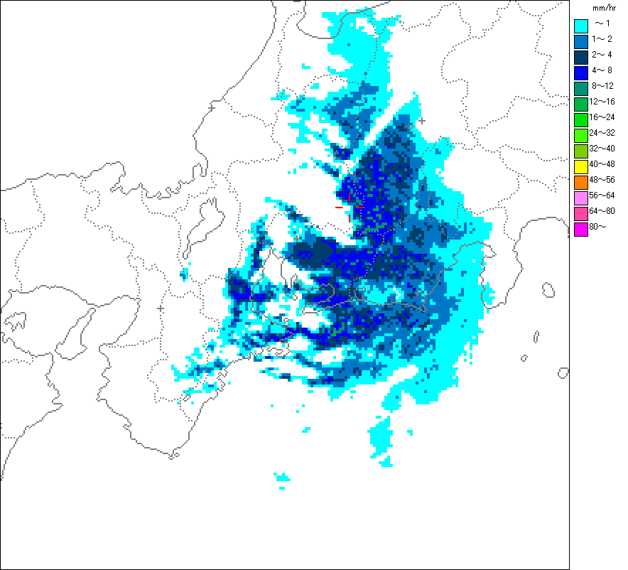 気象レーダー画像