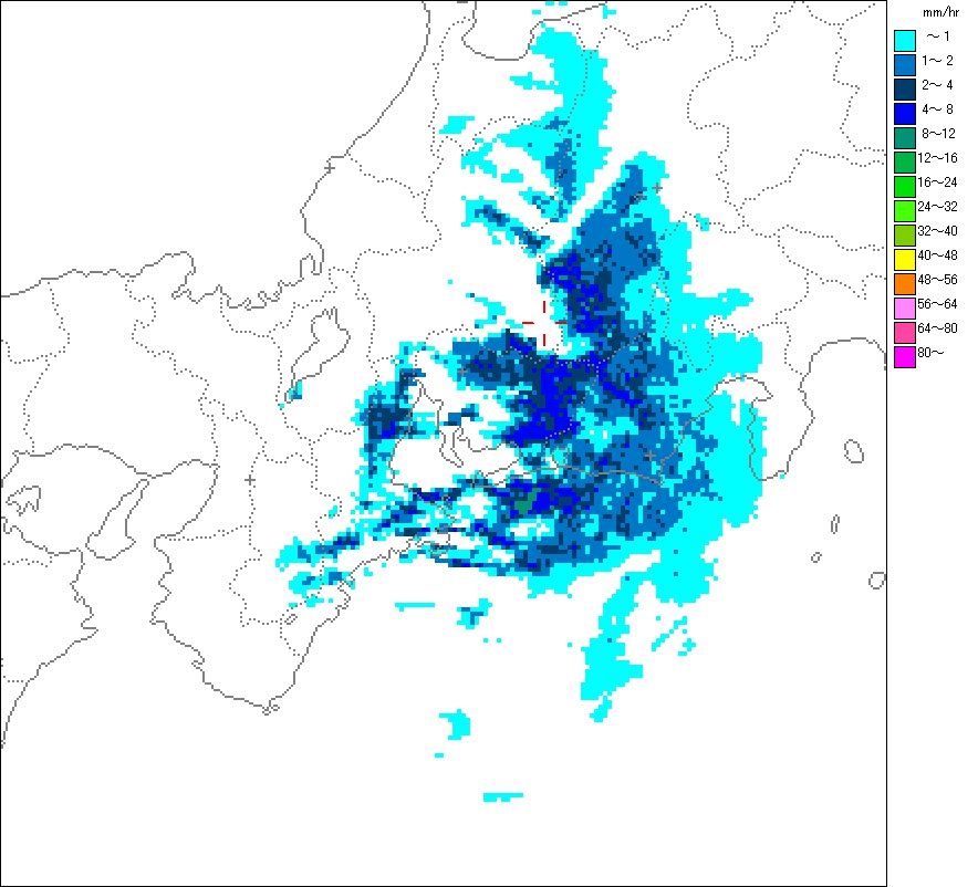 気象レーダー画像