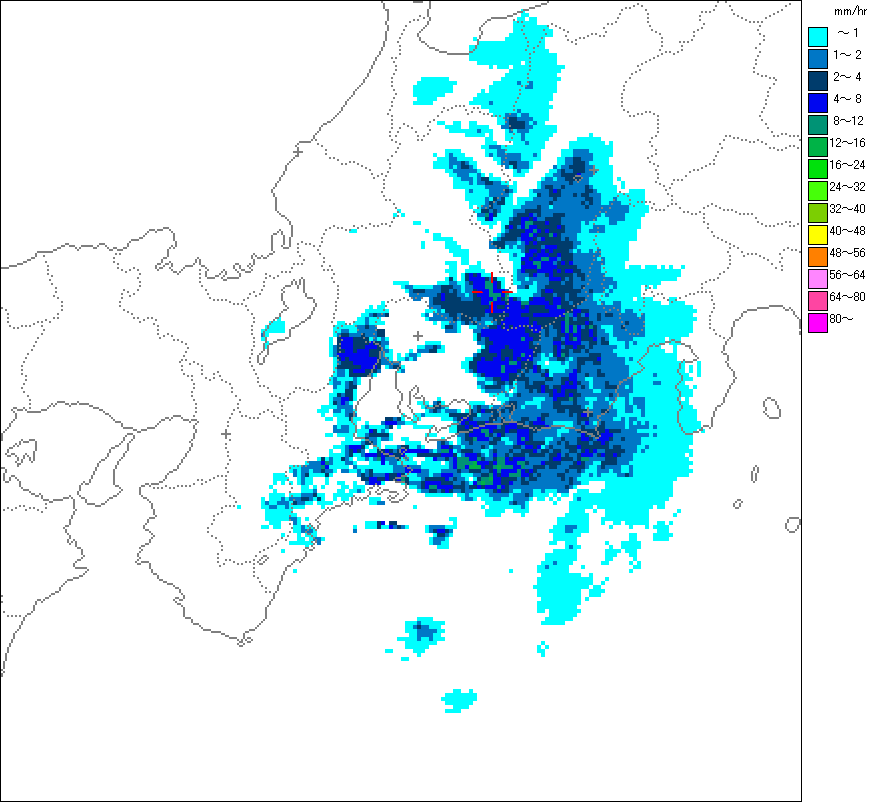 気象レーダー画像