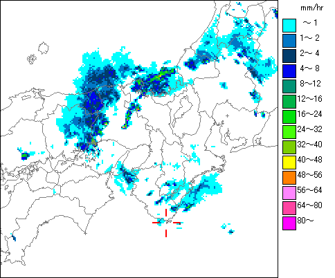 気象レーダー画像