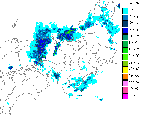 気象レーダー画像