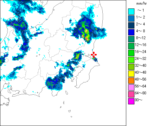 気象レーダー画像