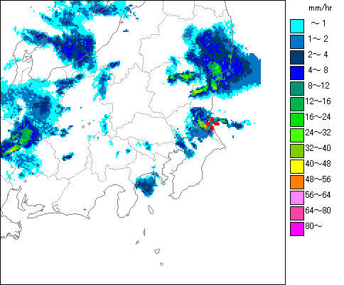 気象レーダー画像