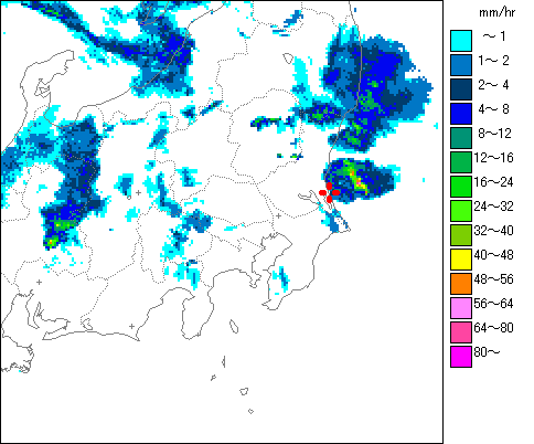 気象レーダー画像