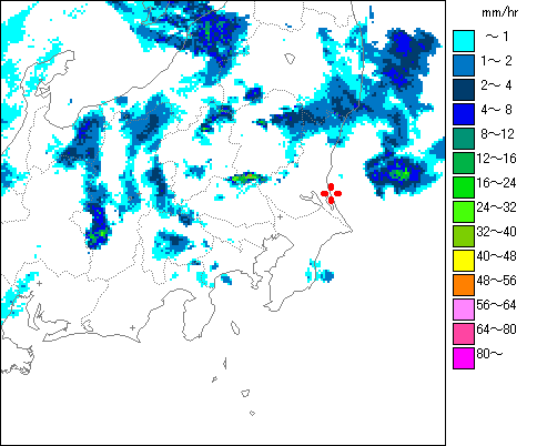 気象レーダー画像