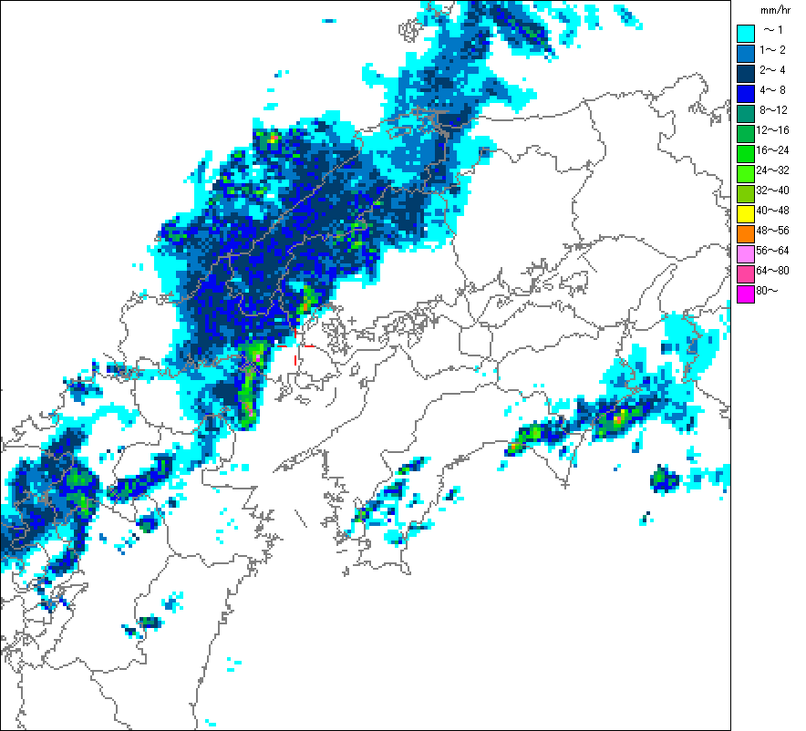 気象レーダー画像