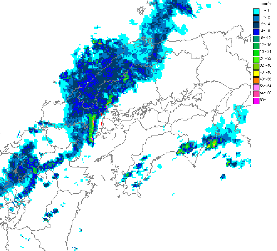 気象レーダー画像