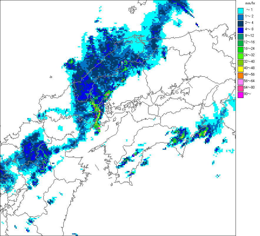 気象レーダー画像