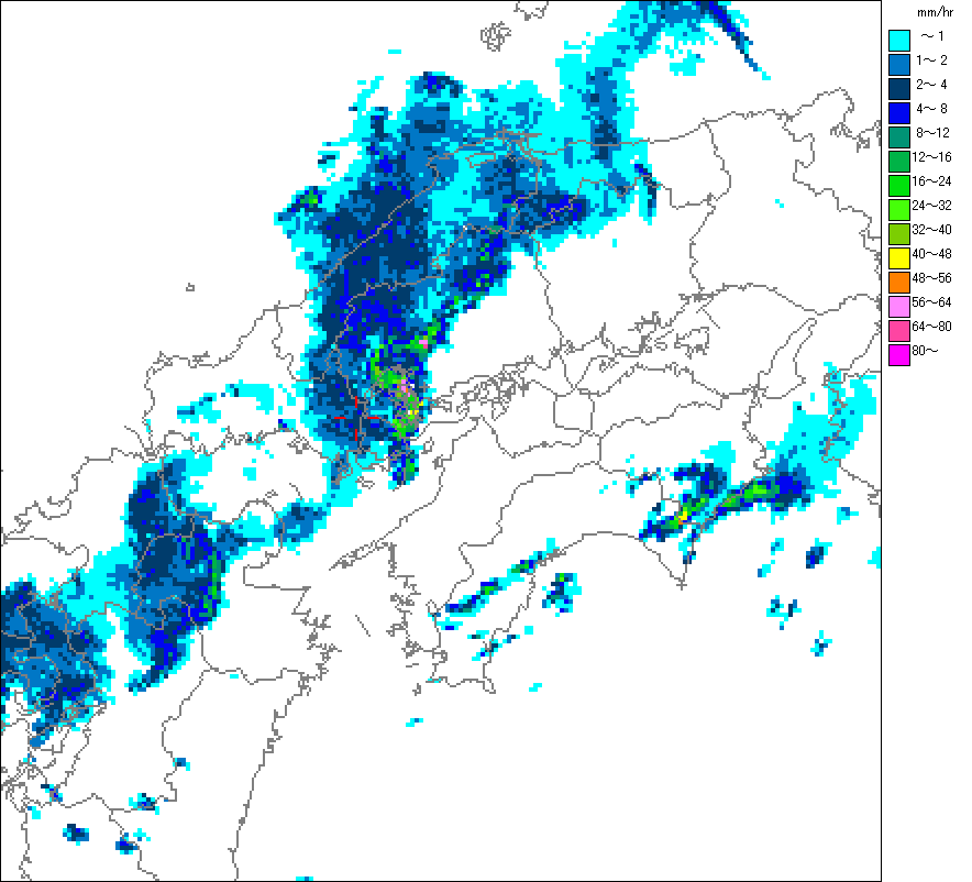 気象レーダー画像