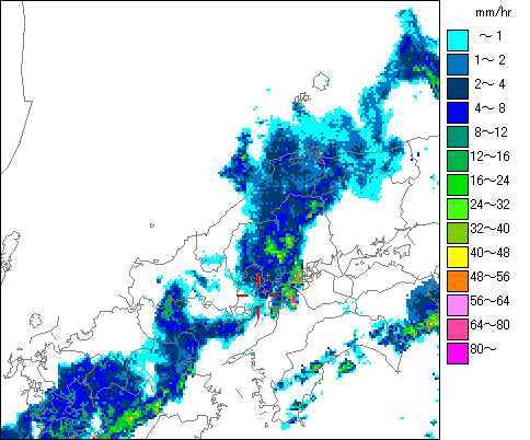 気象レーダー画像