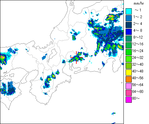 気象レーダー画像