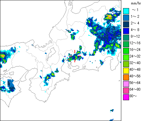 気象レーダー画像