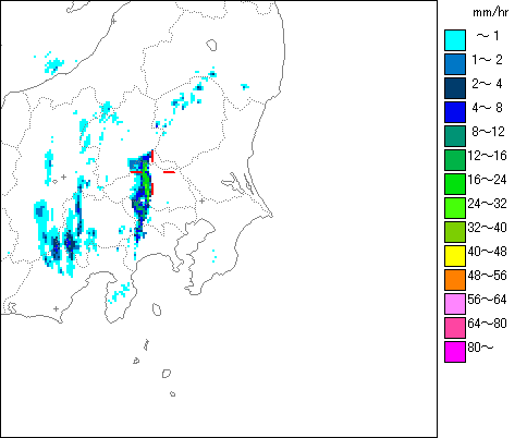 気象レーダー画像