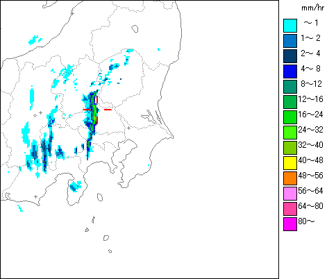 気象レーダー画像