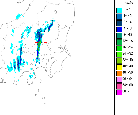 気象レーダー画像